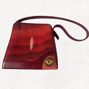 River - Genuine Stingray Skin Purse - Vintage Shoulder Tote